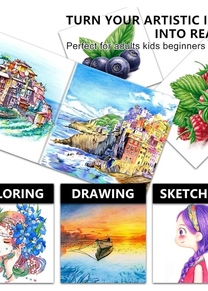 Prof. 72 Renk , Kuru Boya Kalemleri  - Görsel 5