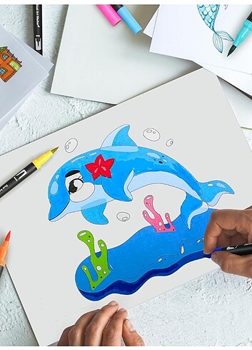 Çift Taraflı, 120 Renk, Keçeli Boya Seti - Görsel 4