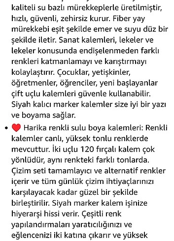 Çift Taraflı, 120 Renk, Keçeli Boya Seti - Görsel 9