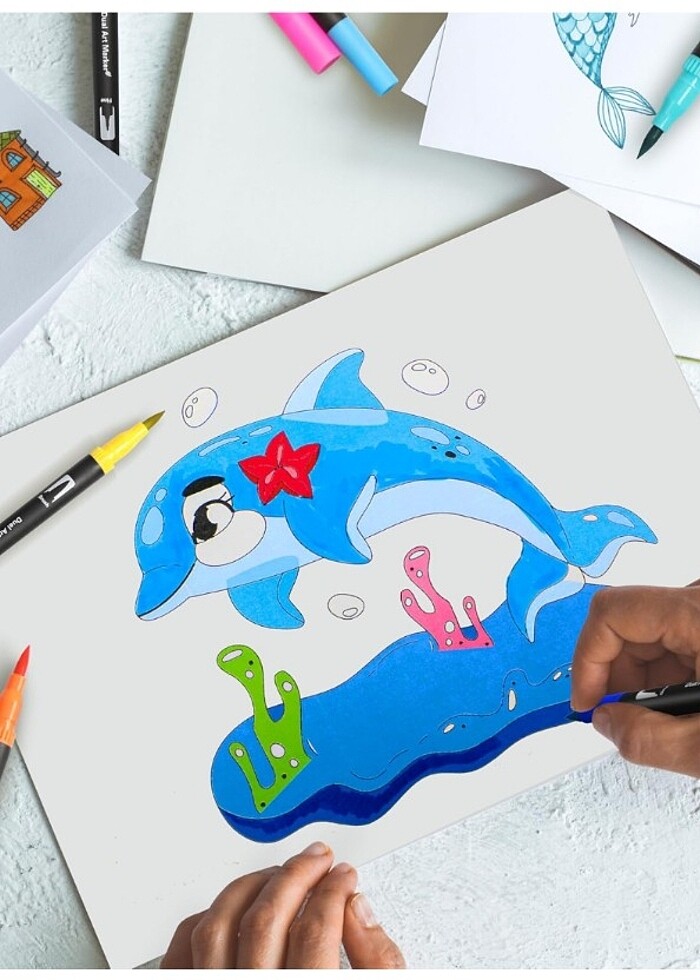 Çift Taraflı, 120 Renk, Keçeli Boya Seti - Görsel 4