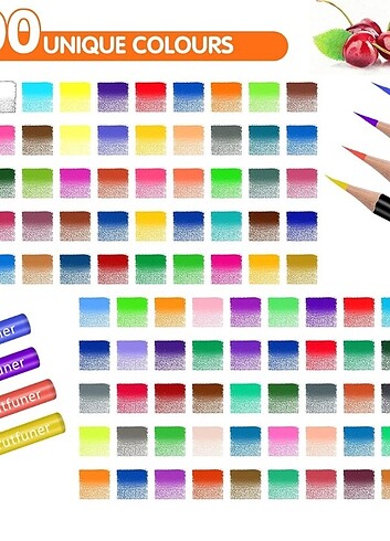 Profesyonel 100 Renk, Çantalı Boya Seti - Görsel 3