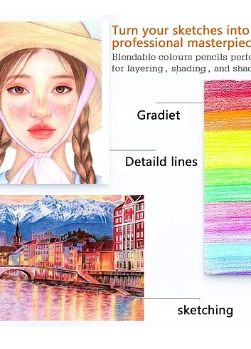 Profesyonel 100 Renk, Çantalı Boya Seti - Görsel 5