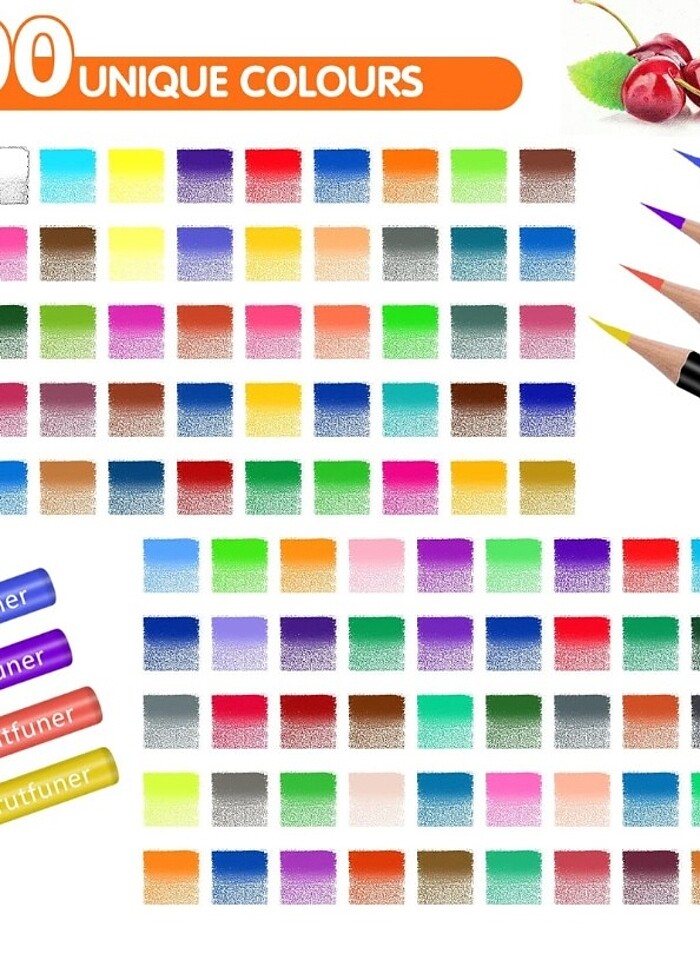 Profesyonel 100 Renk, Çantalı Boya Seti - Görsel 3