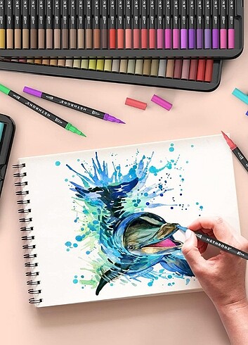 120 Renk , Çift Uçlu Boya Seti - Görsel 5