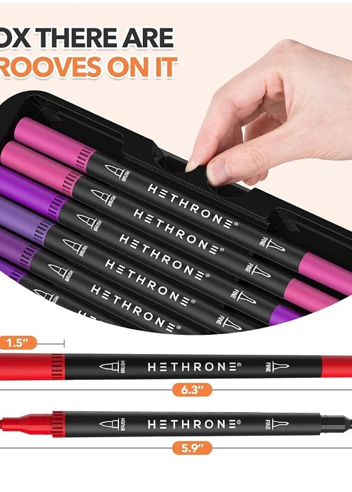 120 Renk , Çift Uçlu Boya Seti - Görsel 2