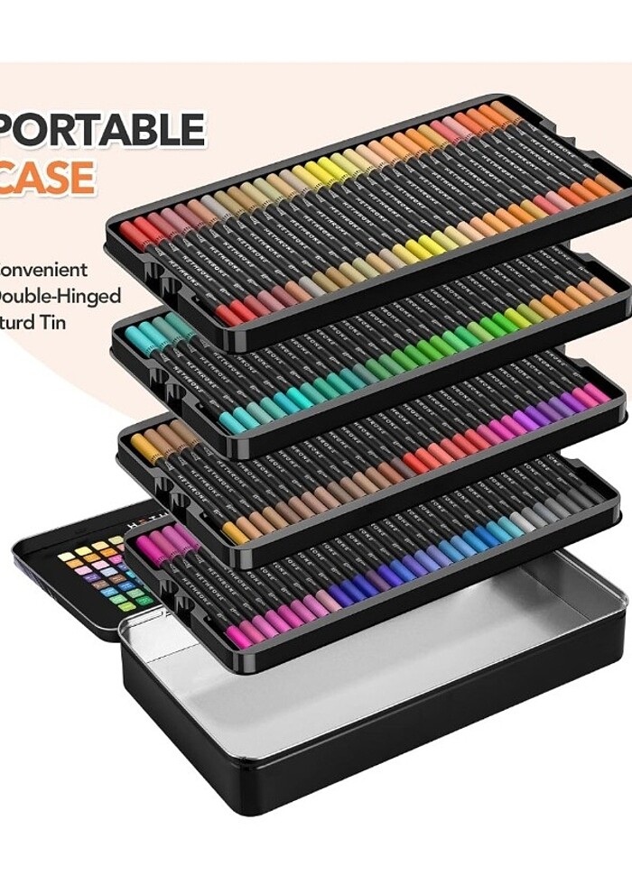 120 Renk , Çift Uçlu Boya Seti - Görsel 3