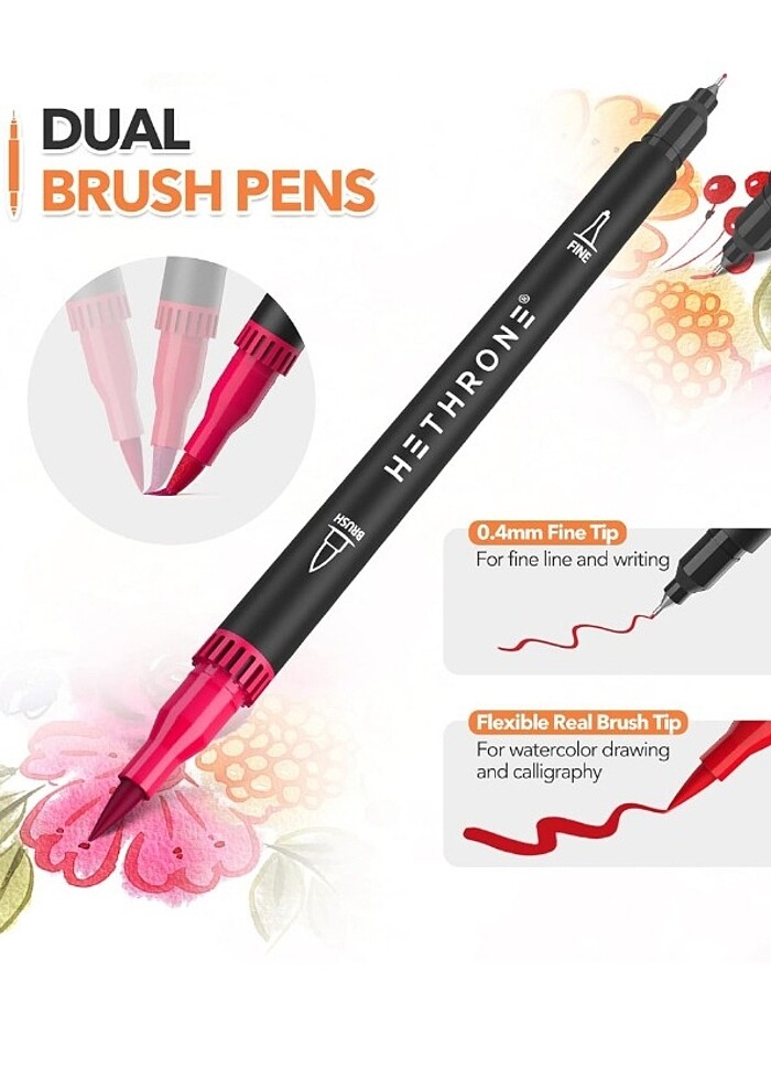 120 Renk , Çift Uçlu Boya Seti - Görsel 4