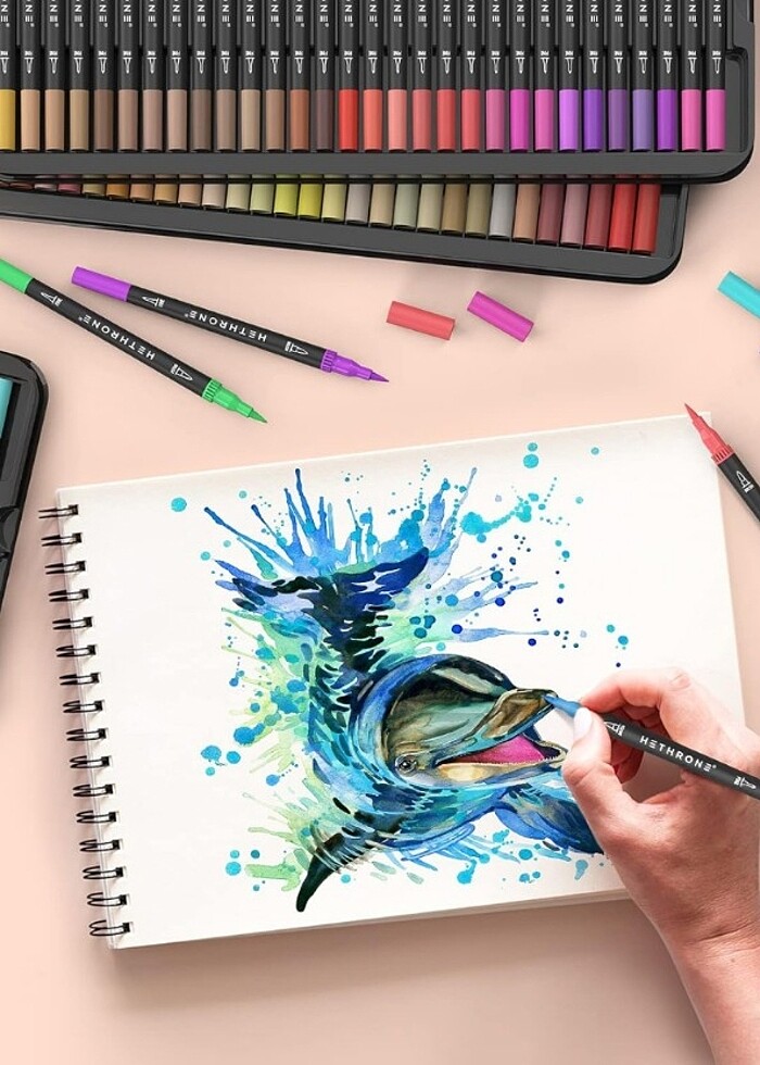 120 Renk , Çift Uçlu Boya Seti - Görsel 5