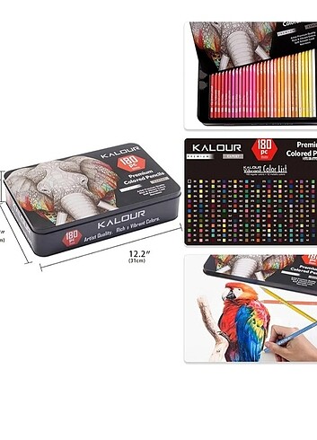 Profesyonel 180 Renk Boyama Kalemleri - Görsel 3