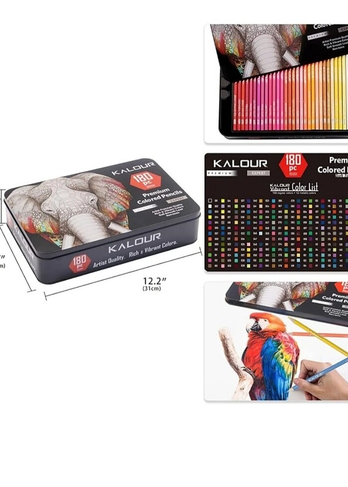 Profesyonel 180 Renk Boyama Kalemleri - Görsel 3