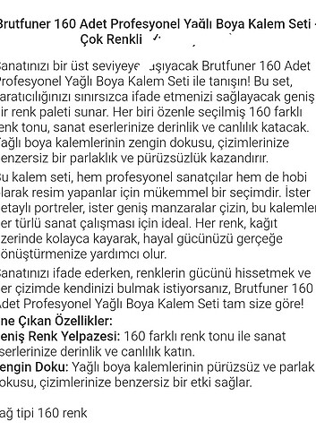 Profesyonel Yağ Bazlı,160 Renk Boya Seti - Görsel 6