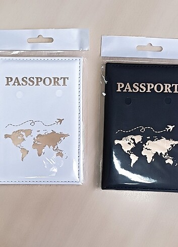 2 'li Pasaport Kılıfı (Beyaz & Siyah )
