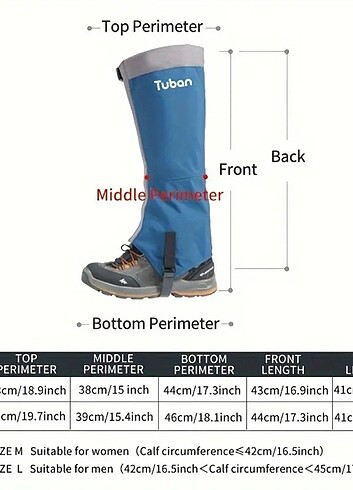 1 Çift Kar&Bacak& Yürüyüş Tozlukları - Görsel 2