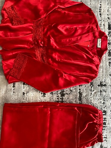 s Beden Pierre Cardin Saten Pijama Takımı