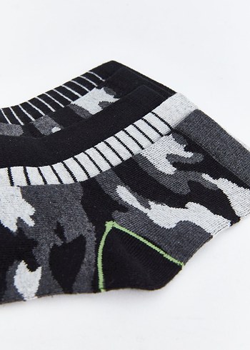 Erkek  cocuk cizgili Desenli 5'li soket Çorap Seti - Görsel 3