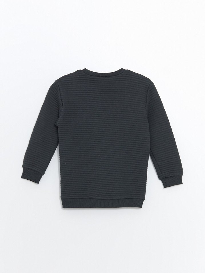 Erkek antrasit Uzun Kollu Sweatshirt - Görsel 2