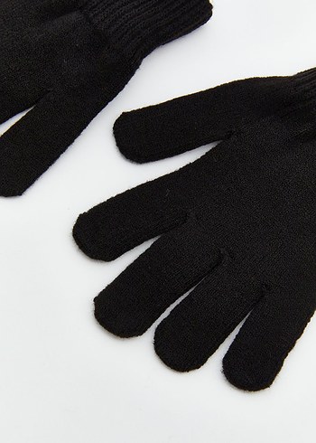 Erkek cocuk Siyah triko Eldiven - Görsel 2