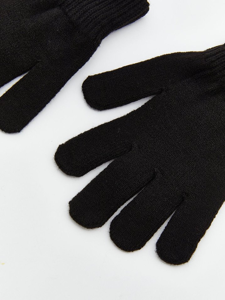 Erkek cocuk  Siyah triko Eldiven - Görsel 2