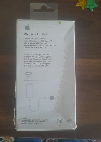 Bej iPhone 14 Pro Max 20W USB-C Şarj Adaptörü - Görsel 2