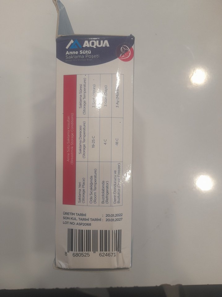 Aqua Anne Sütü Saklama Poşeti 25'li - Görsel 2