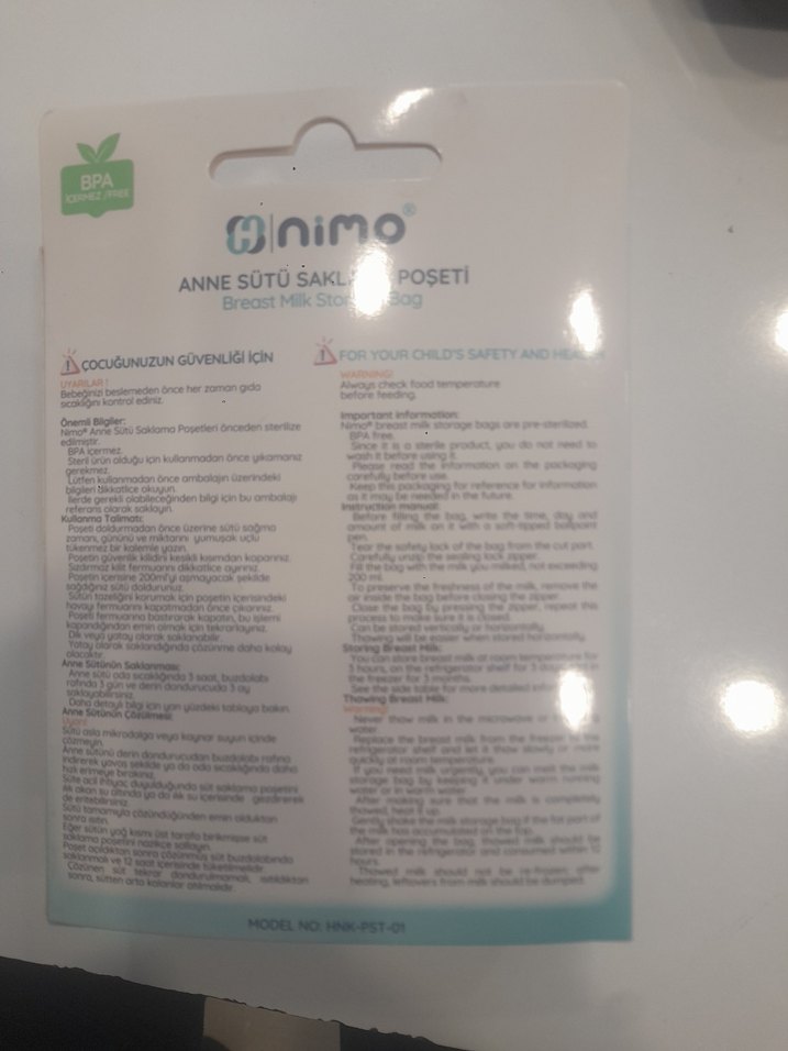 Anne Sütü Saklama Poşeti 20li - Görsel 2