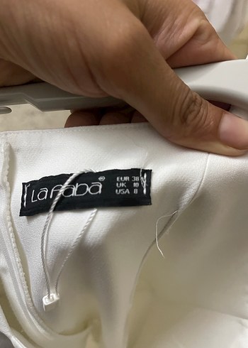 V Yaka Midi Beyaz Elbise Fermuarlı - Görsel 5