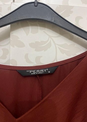 Bordo V Yaka Salaş Uzun Kollu Tunik - Görsel 2