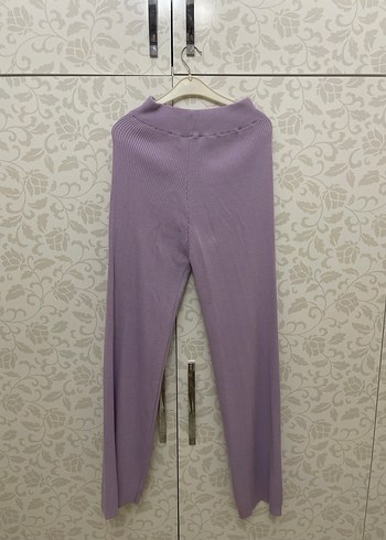 Mor V Yaka Örgü takım - Görsel 2