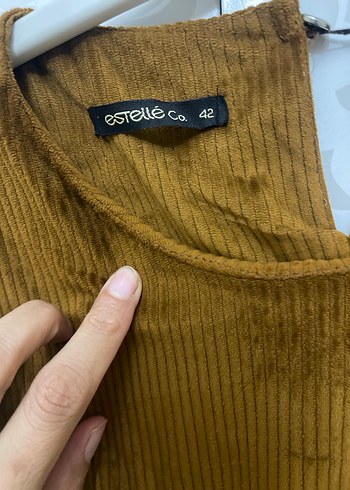 Bohem Tarz Uzun Kollu Kahverengi Kadın Elbise - Görsel 6