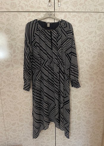 Zebra Desenli Siyah Uzun Hamile Tunik - Görsel 5