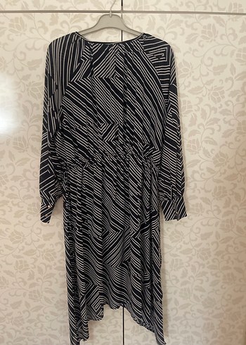 Zebra Desenli Siyah Uzun Hamile Tunik - Görsel 3