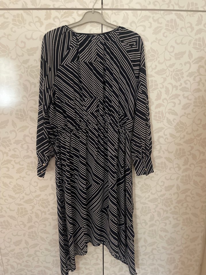 Zebra Desenli Siyah Uzun Hamile Tunik - Görsel 3