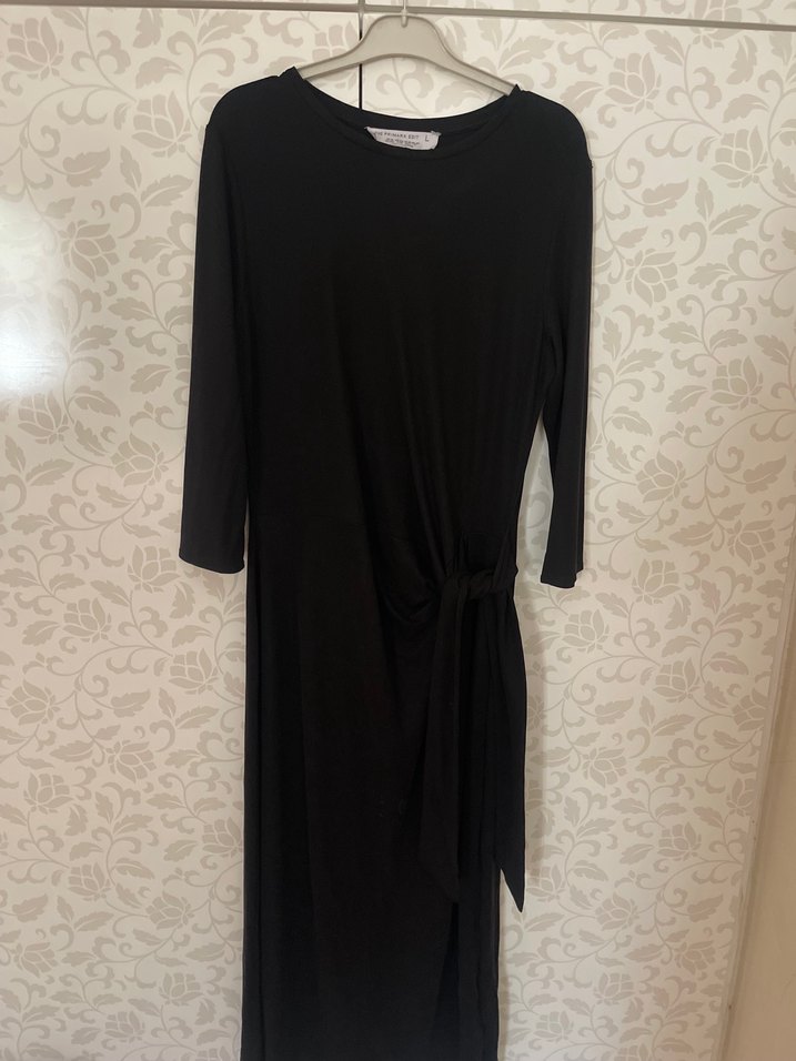 Elbise düz siyah - Görsel 4