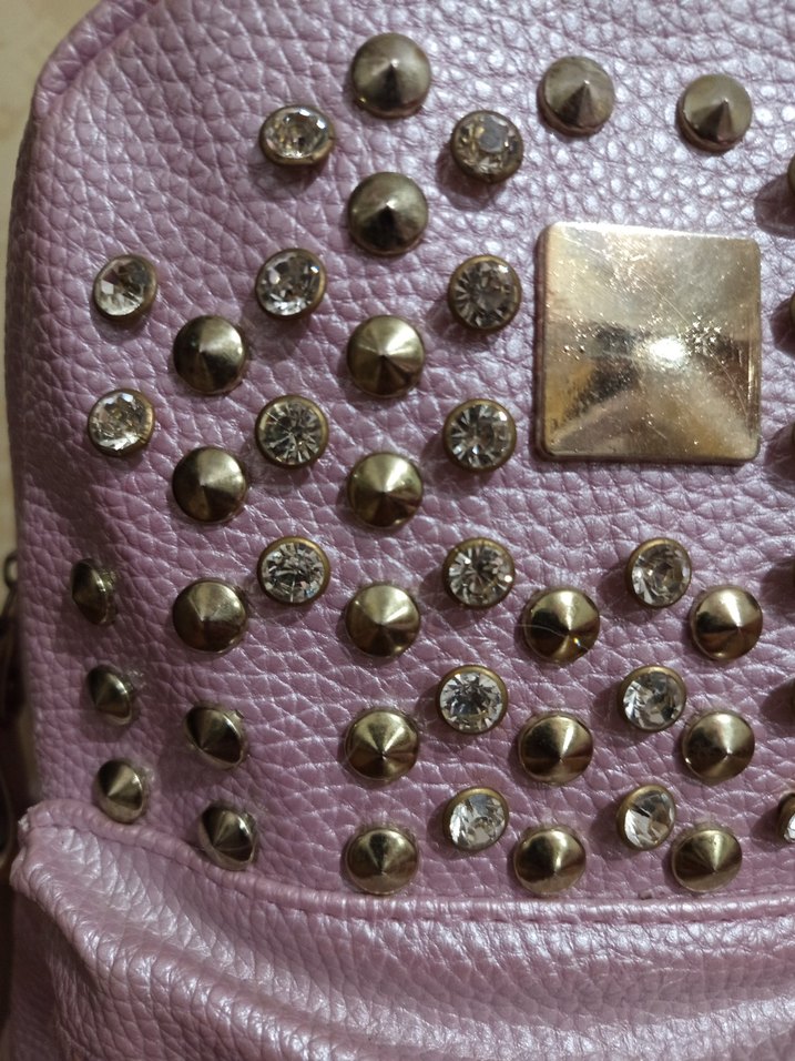 Mor Deri Kadın Sırt Çantası - Görsel 3