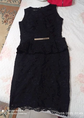 Siyah Dantelli Midi Kalem Etek - Görsel 7