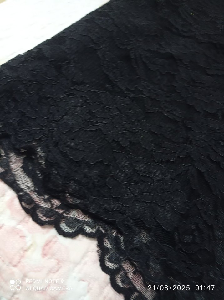 Siyah Dantelli Midi Kalem Etek - Görsel 2