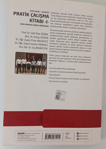  Beden Renk Pratik Çalışma Kitabı - I Ceza Hukuku