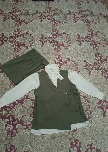 Kahverengi Klasik Kadın Ofis Takımı - Görsel 2