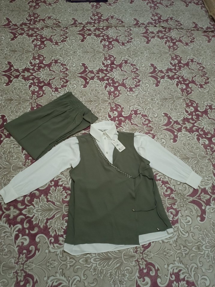 Kahverengi Klasik Kadın Ofis Takımı - Görsel 2