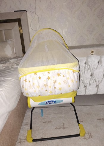 Sarı Yıldız Desenli Bebek Sepeti - Görsel 5