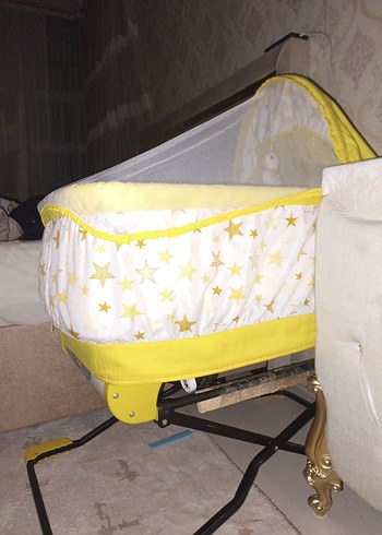 Sarı Yıldız Desenli Bebek Sepeti - Görsel 10