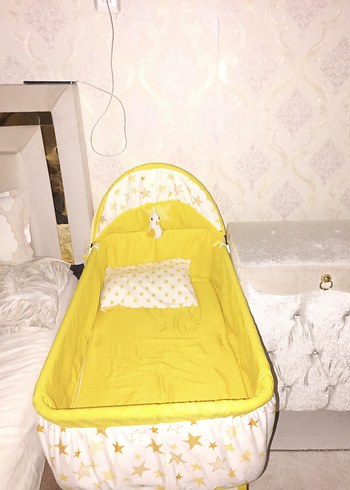 Sarı Yıldız Desenli Bebek Sepeti - Görsel 2