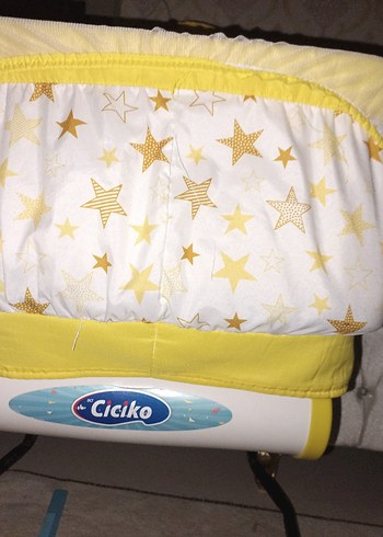 Sarı Yıldız Desenli Bebek Sepeti - Görsel 7