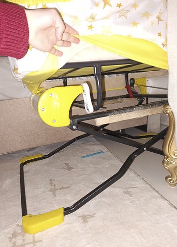 Sarı Yıldız Desenli Bebek Sepeti - Görsel 9