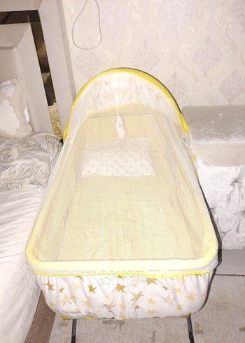 Sarı Yıldız Desenli Bebek Sepeti - Görsel 4