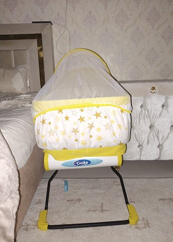 Sarı Yıldız Desenli Bebek Sepeti - Görsel 6