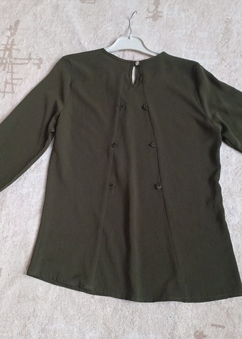 Kahverengi Nakışlı Zincir Detaylı Bohem Bluz - Görsel 8