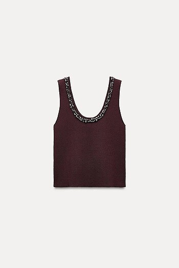 Zara zara parlak taşlı bluz