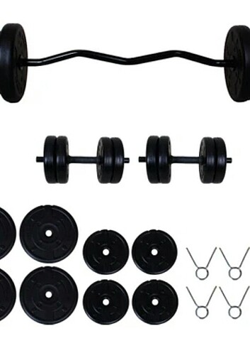 35 KG Z BAR HALTER SET VE DAMBIL SET