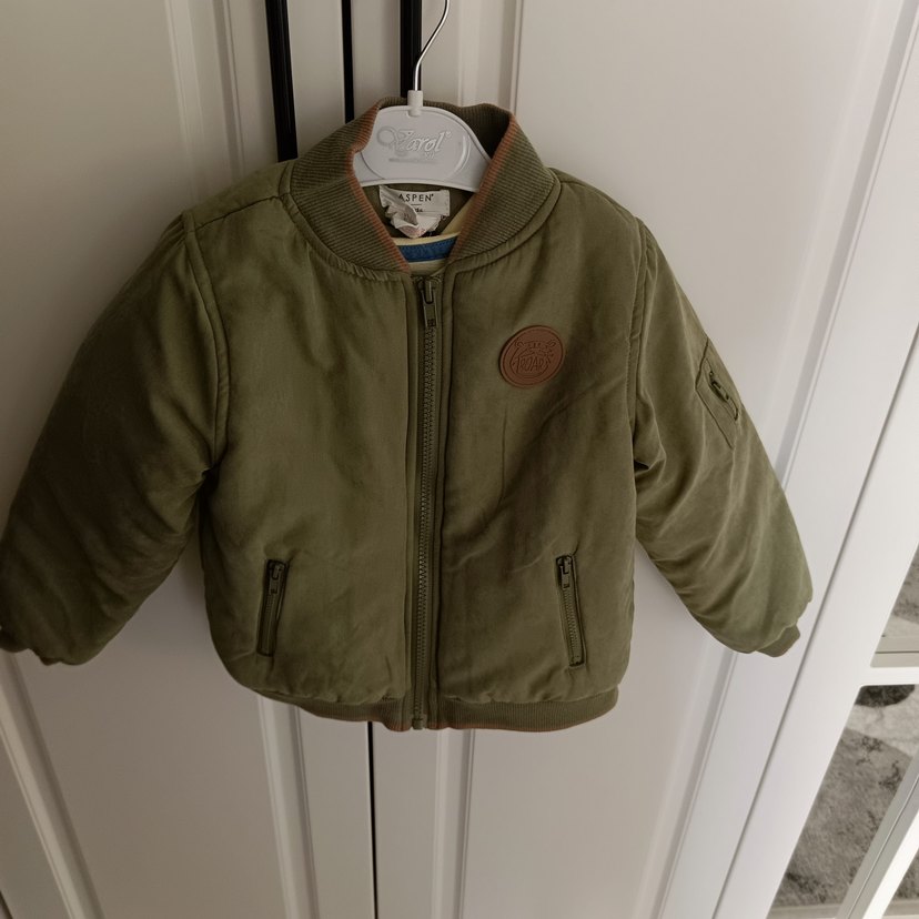 Erkek Çocuk Haki Fermuarlı Mont - Görsel 2